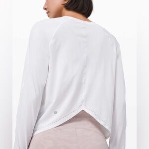Lululemon Rise and Run Long Sleeve Shirt White Size 6
